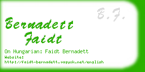 bernadett faidt business card